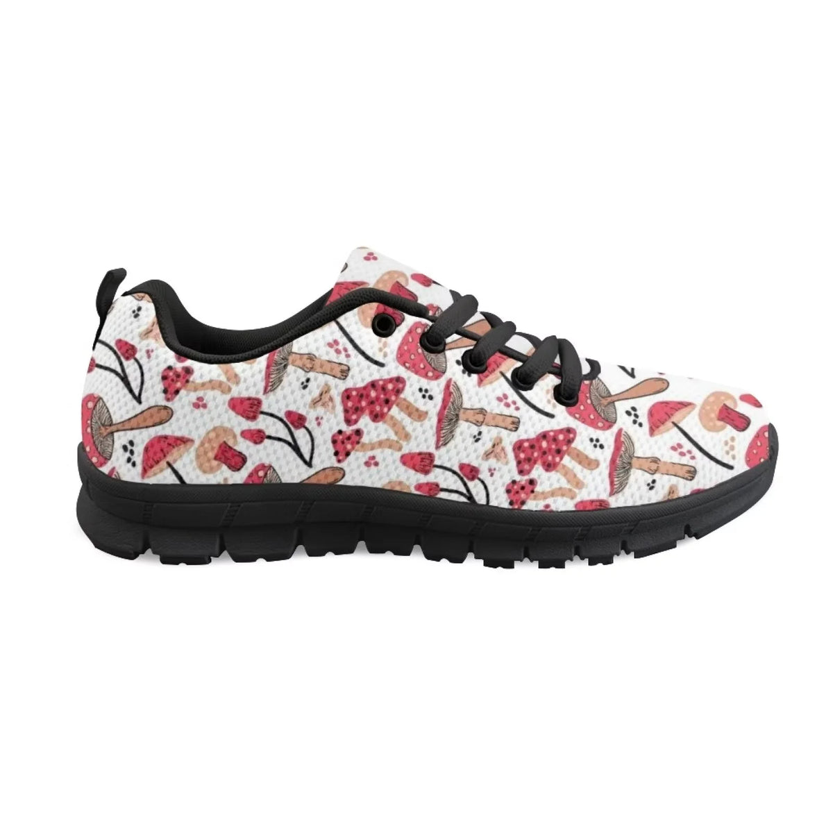 Red Little Mushrooms Non Slip Breathable Running Sneakers Size 8 Z595