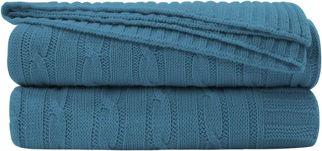 Rose Red 60x78 Inches 100% Cotton Knitted Throw Blanket T742176