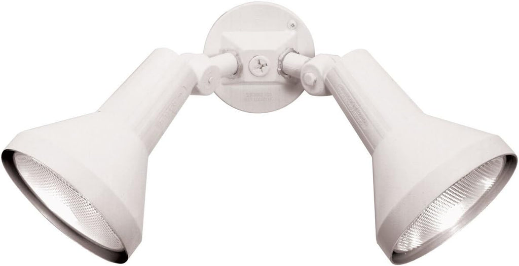 Two Light Outdoor Cast Aluminum Flood Light (2 Pack, Gray) Q96461