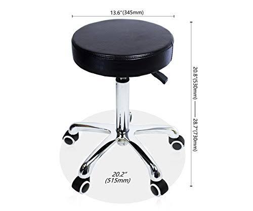 Height Adjustable Rolling Swivel Stool Chair with Round Seat B3695