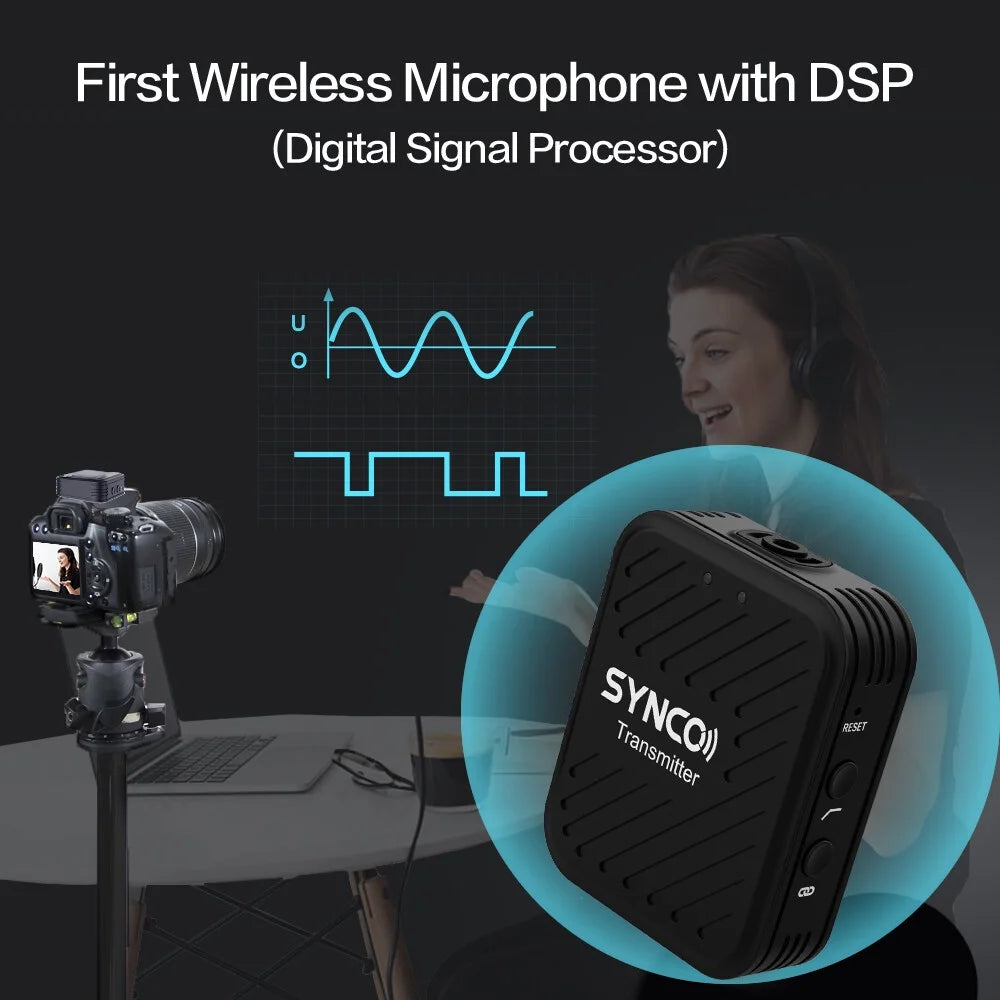 2.4G Wireless Microphone System with 2 Lavalier Microphones Q122507