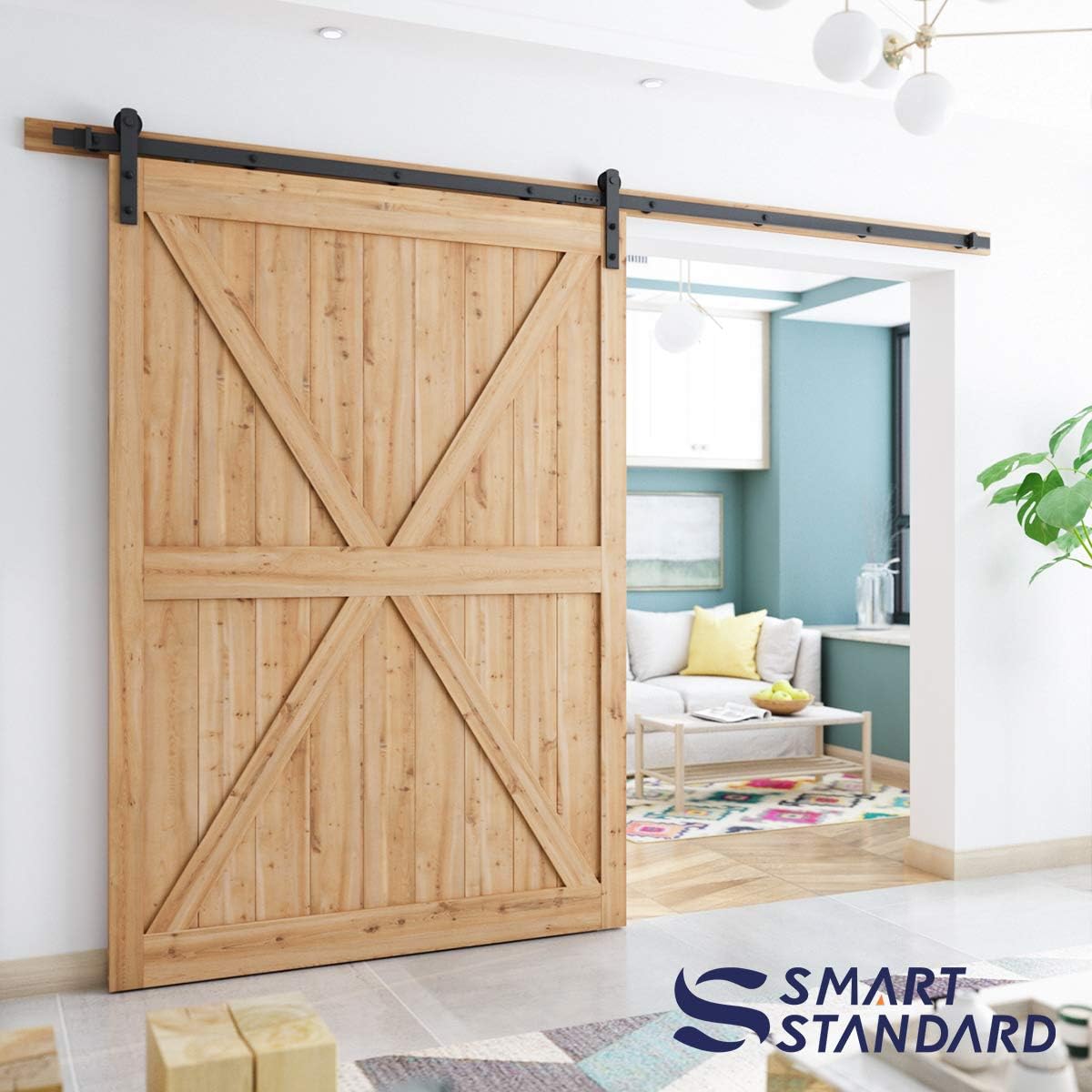 12ft Heavy Duty Sliding Barn Door Hardware Kit M226982