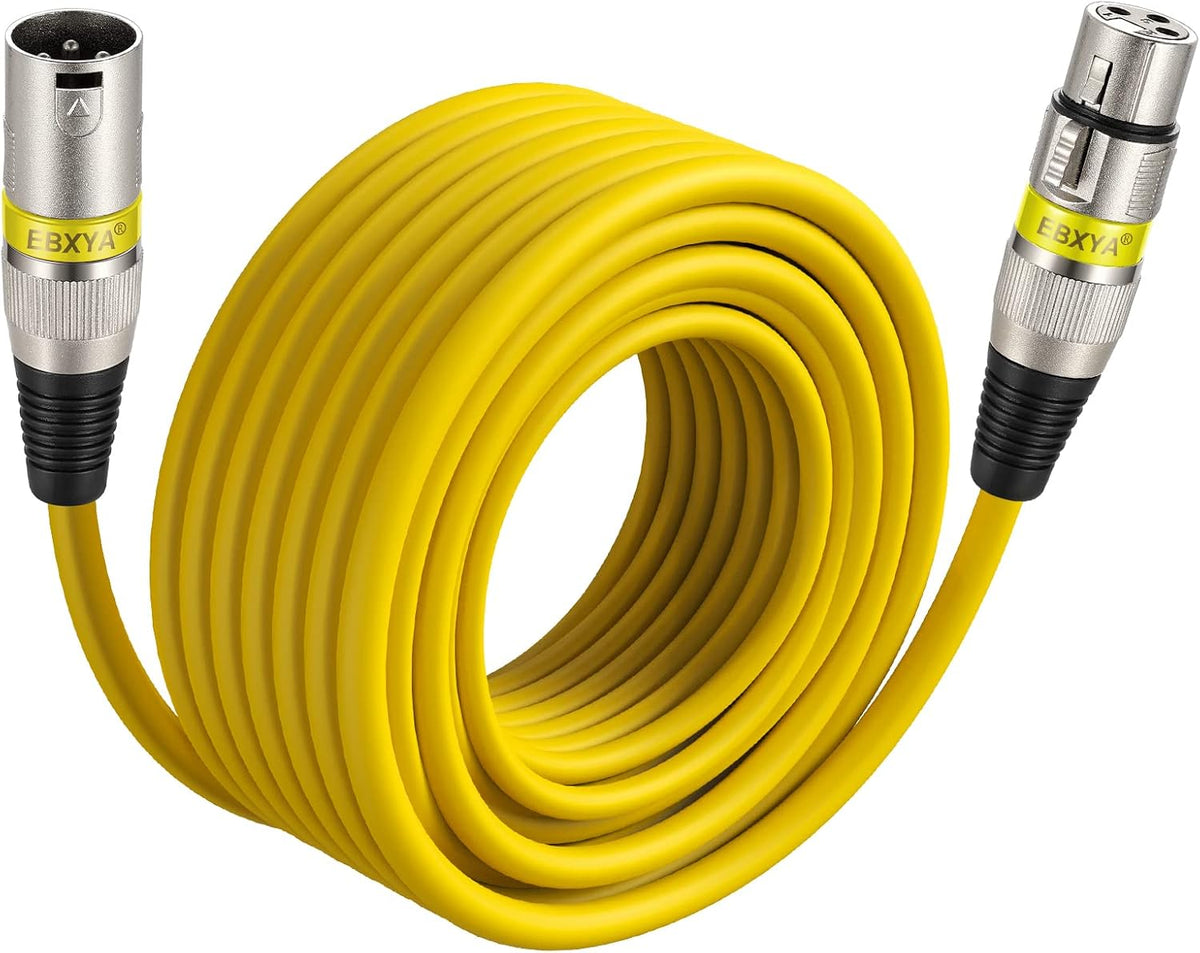Black Pack of 2 XLR Microphone Cable 50 Ft I170225
