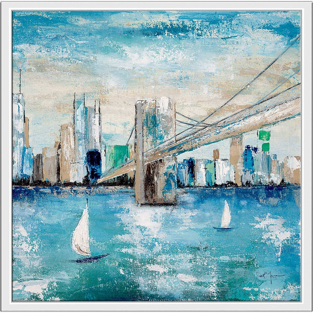 Blue Canvas Floating Frame Art R5431