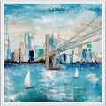 Blue Canvas Floating Frame Art R5431