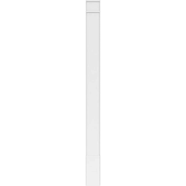 Smooth PVC Pilaster with Decorative Capital and Base (Pair) I24716