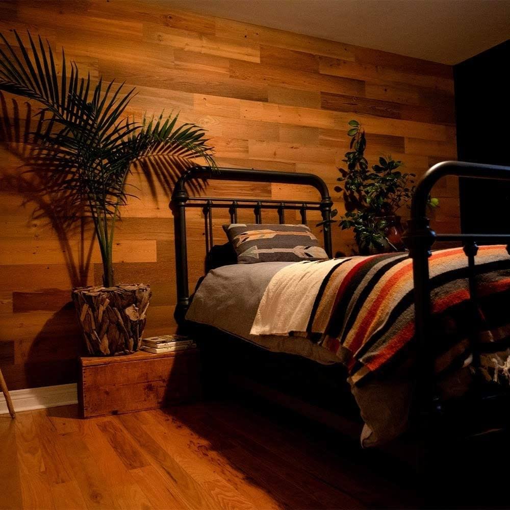 Reclaimed Wooden Wall Planks, Peel and Stick, 40 Sq. ft. R3932