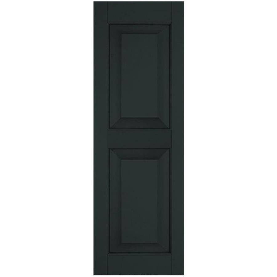 Dark Green Western Red Cedar Raised Panel Shutters Pair O716
