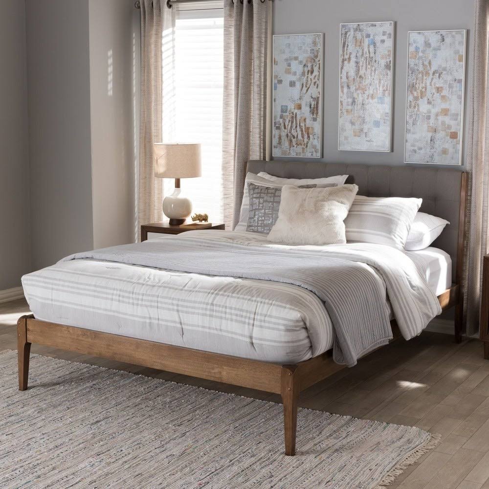 Charcoal King Upholstered Bed V600