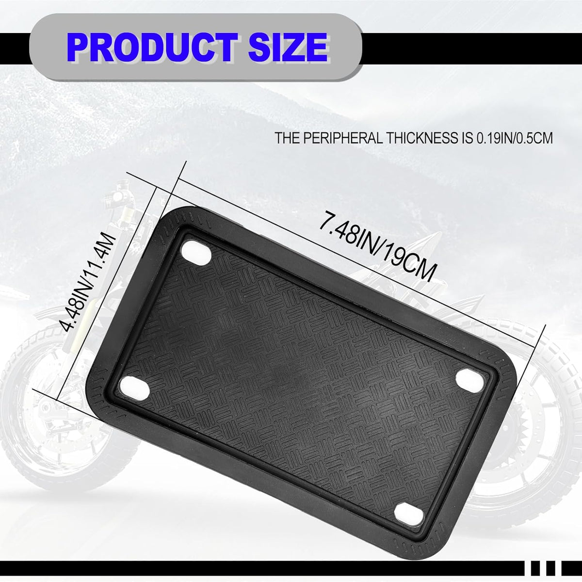 Rust Proof Silicone License Plate Frame 4x7 in P551765