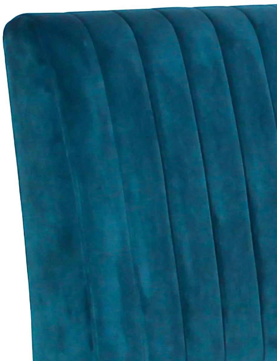 Blue Velvet Armless Accent Chair X93441