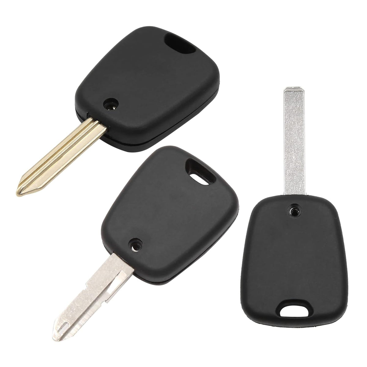 65pcs 2 Buttons Uncut Insert Key Fob Case Remote Control Shell for Citroen for Peugeot 106 206 306 107 207 307 Pack of 2 B57665