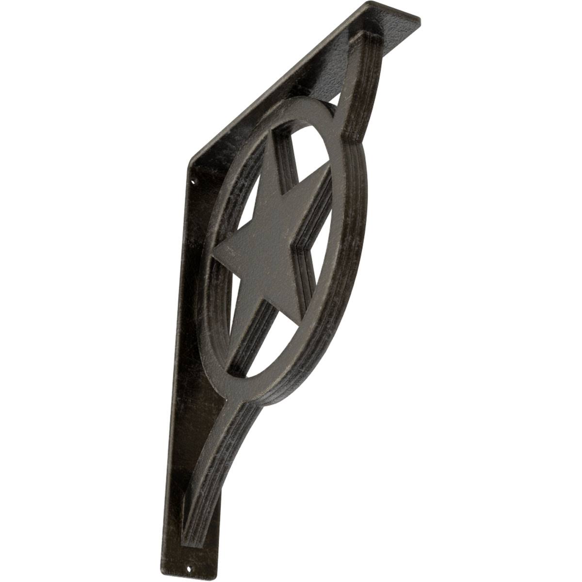 Antiqued Warm Silv Wrought Iron Bracket B57947