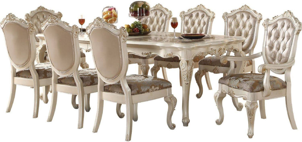Rose Gold PU Arm Chair Set-2 C5614