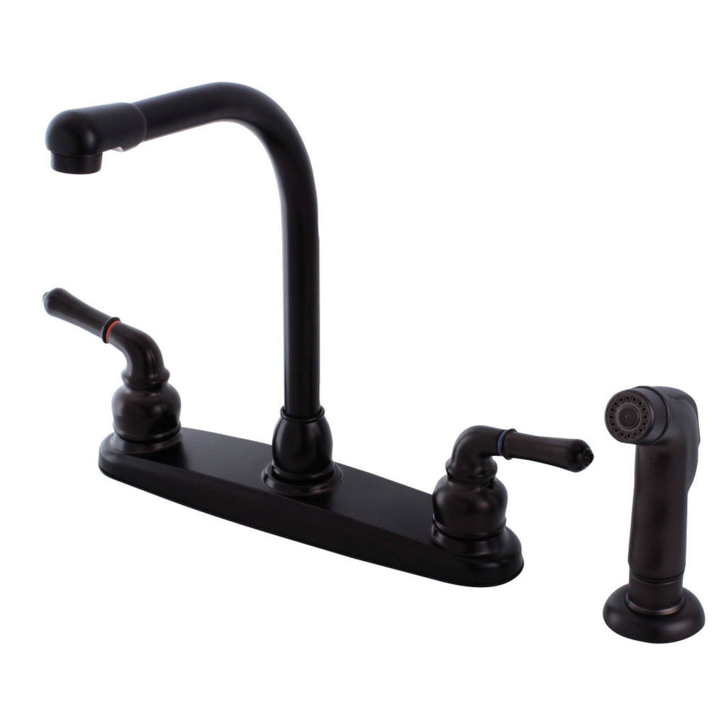 Oil Rubbed Bronze Centerset Kitchen Faucet with Sprayer T971
