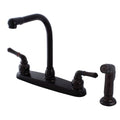 Oil Rubbed Bronze Centerset Kitchen Faucet with Sprayer T971
