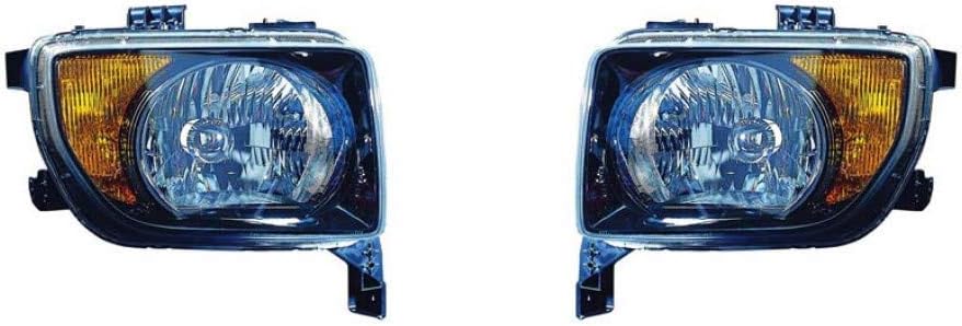 Black Bezel Headlight Assembly Passenger Side H9153