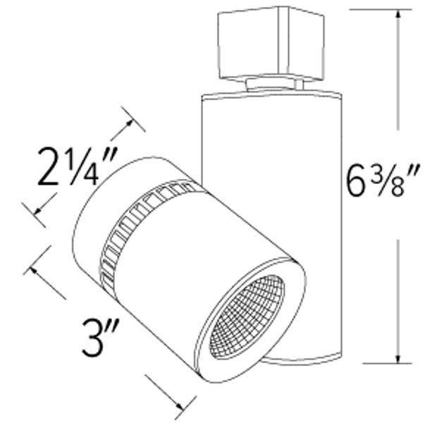 Black 15W 4000K 38-Degree Track Head U2230