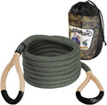 3/4" x 20' ft. Kinetic Recovery Rope, 19000 Lb. Breaking Strength, Tan / Green L604281
