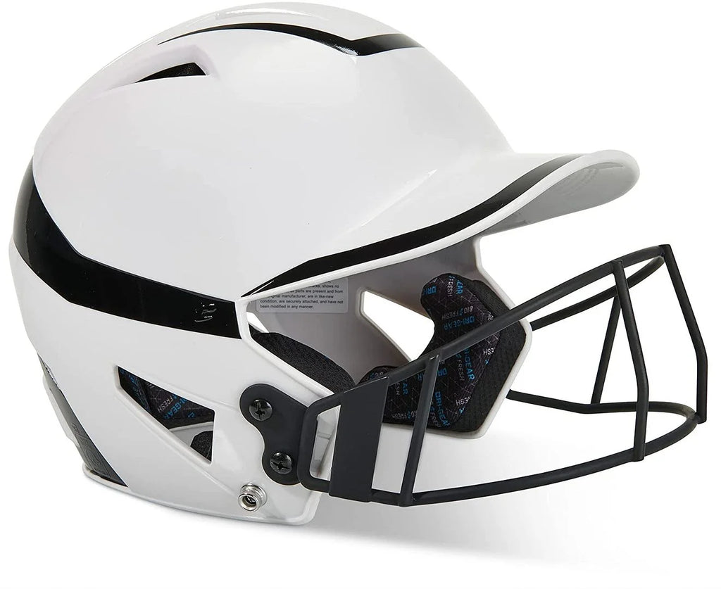 Youth Fastpitch Softball Batting Helmet Black/White T14706