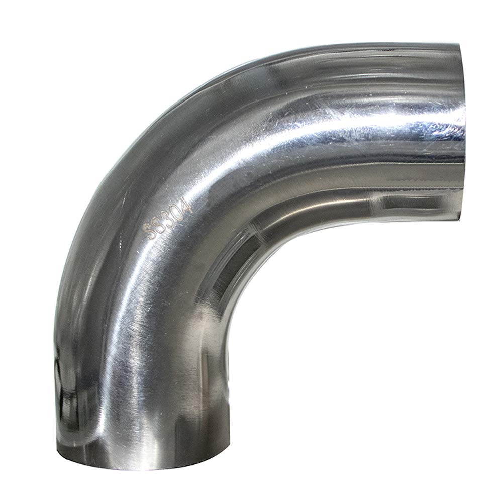 Stainless Steel 3.5" 90 Degree Mandrel Bend Exhaust Elbow, 14GA .078" Wall, 1.5" Leg, Pack of 2 F59205