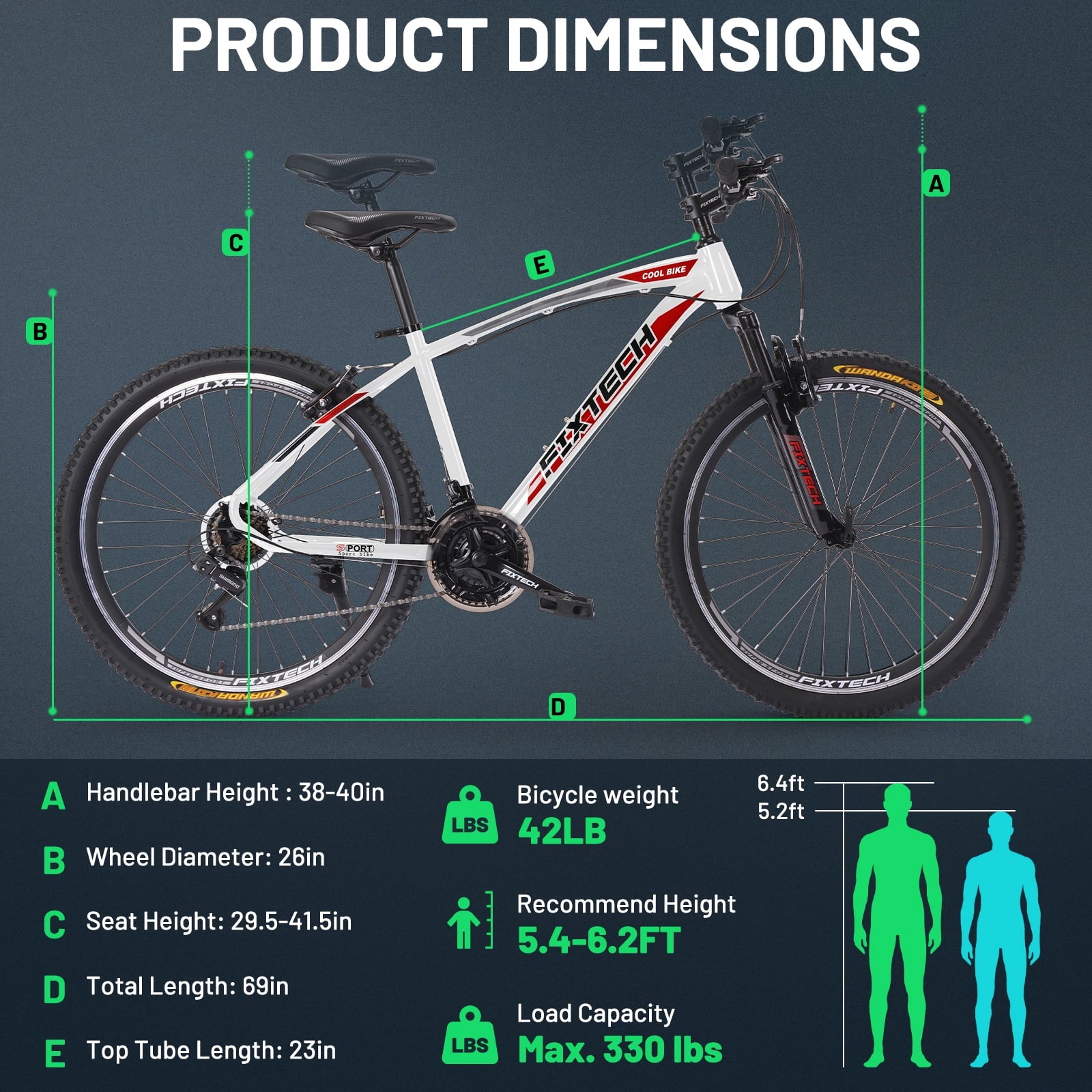 White 26'' Mountain Bike Z281