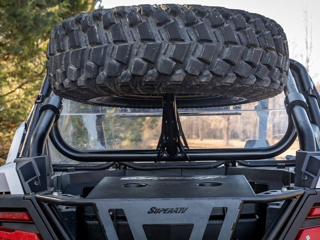 Satin Black Spare Tire Carrier Y736