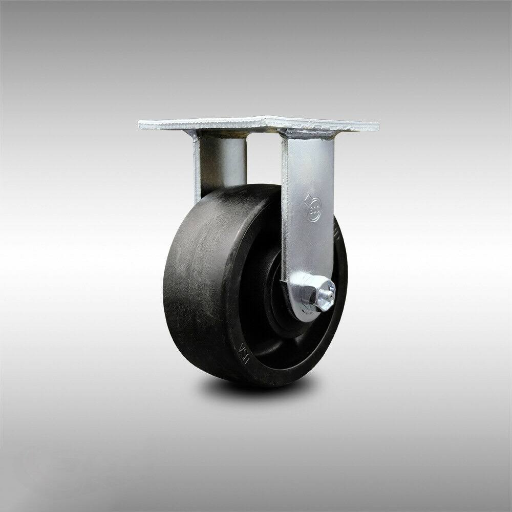 5 inch Stainless Steel Glass Filled Nylon Rigid Caster with Ball Bearing J10501