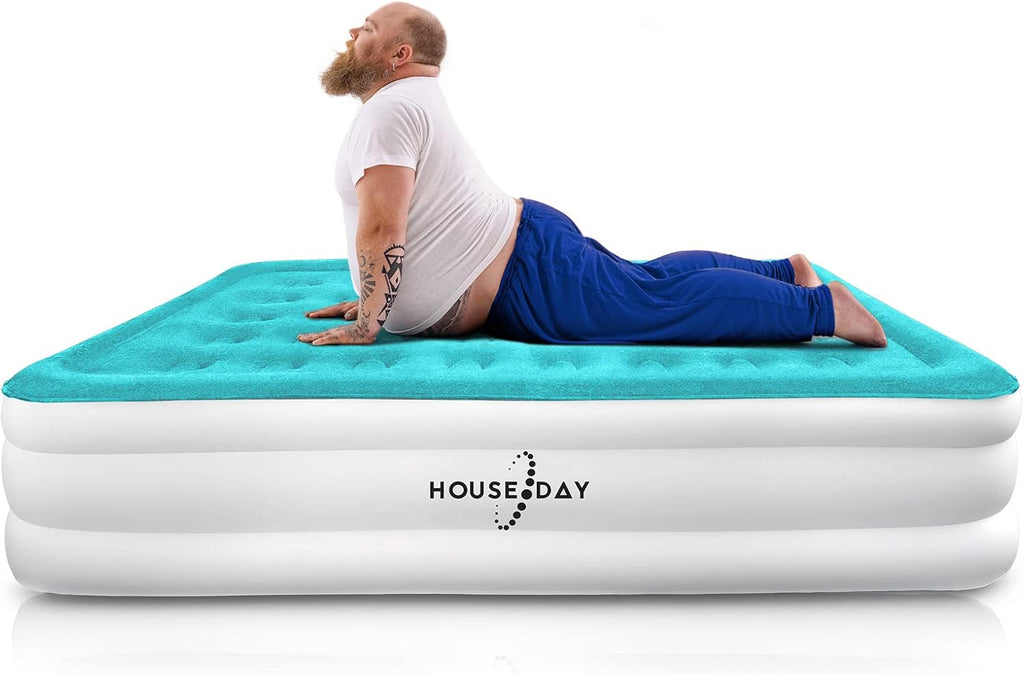 Twin Size Double-High Inflatable Air Mattress with Built in Pump R554