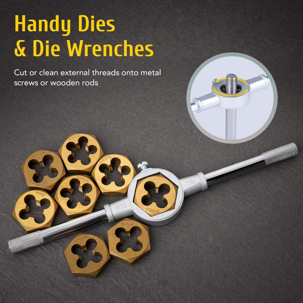 86pc Titanium Coated Steel Tap and Die Set K531