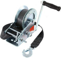 Heavy Duty Hand Winch with 26FT Strap and Hook, Pack of 2 G2577