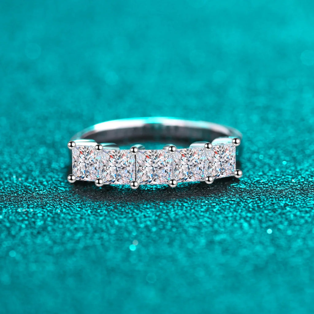 2ct Princess Cut Moissanite Engagement Ring, 925 Sterling Silver H42804