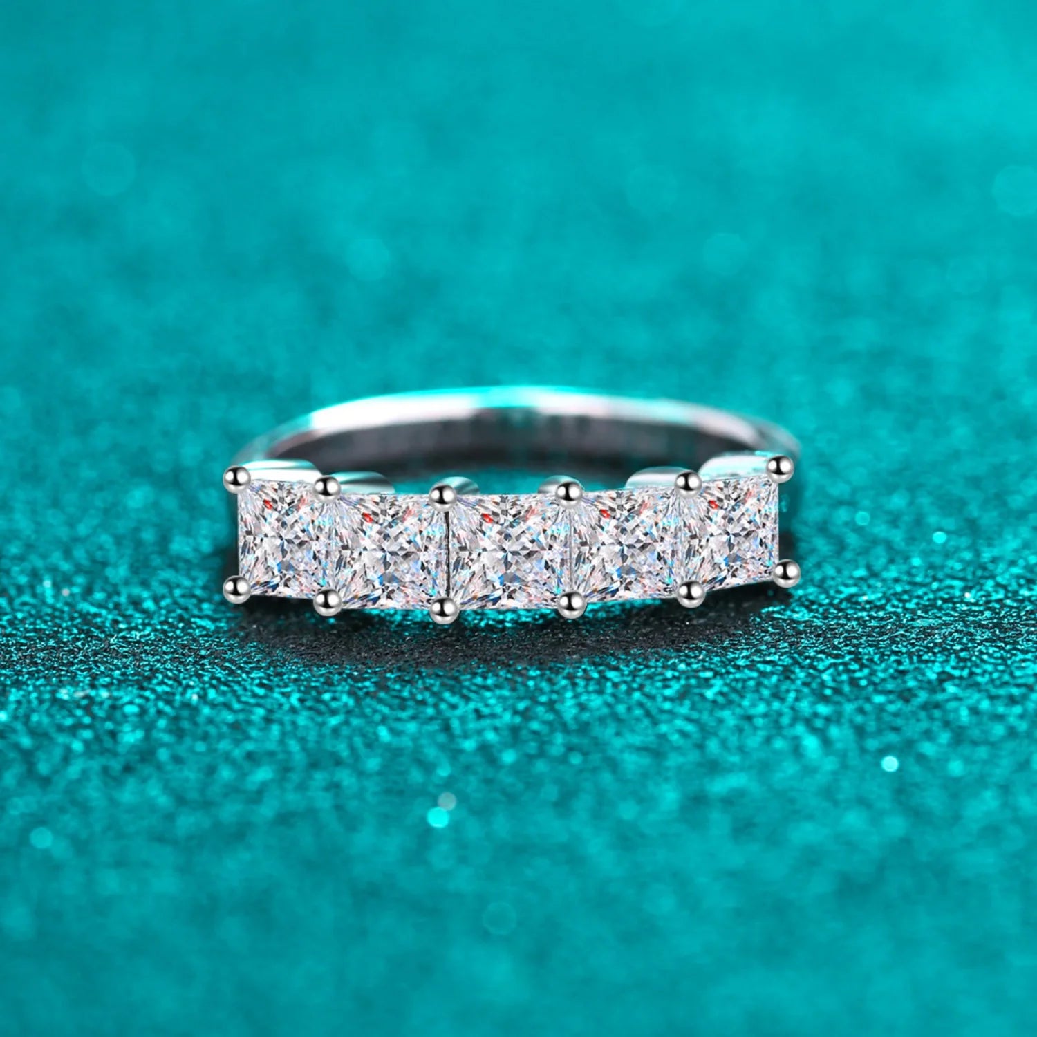 2ct Princess Cut Moissanite Engagement Ring, 925 Sterling Silver H42804