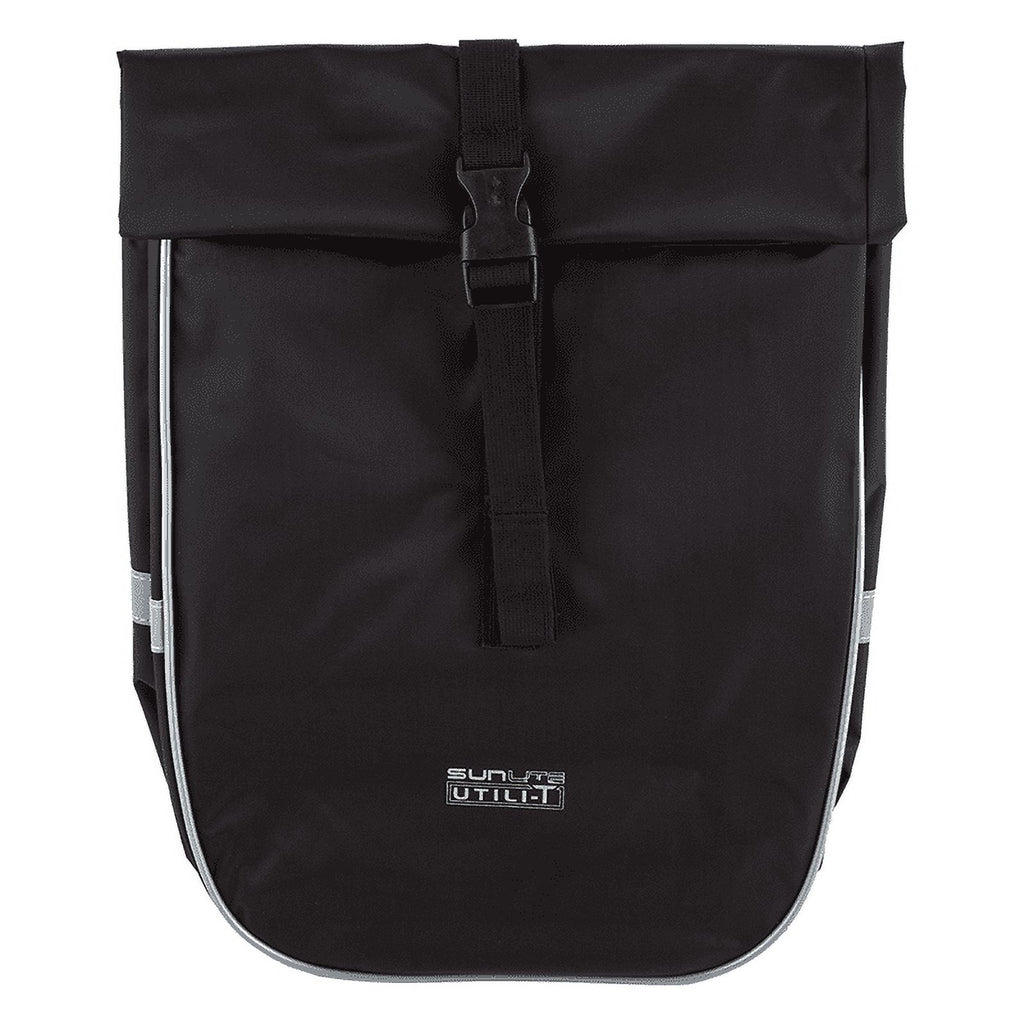Waterproof Rear Bicycle Pannier Bag Black Reflective Y3184