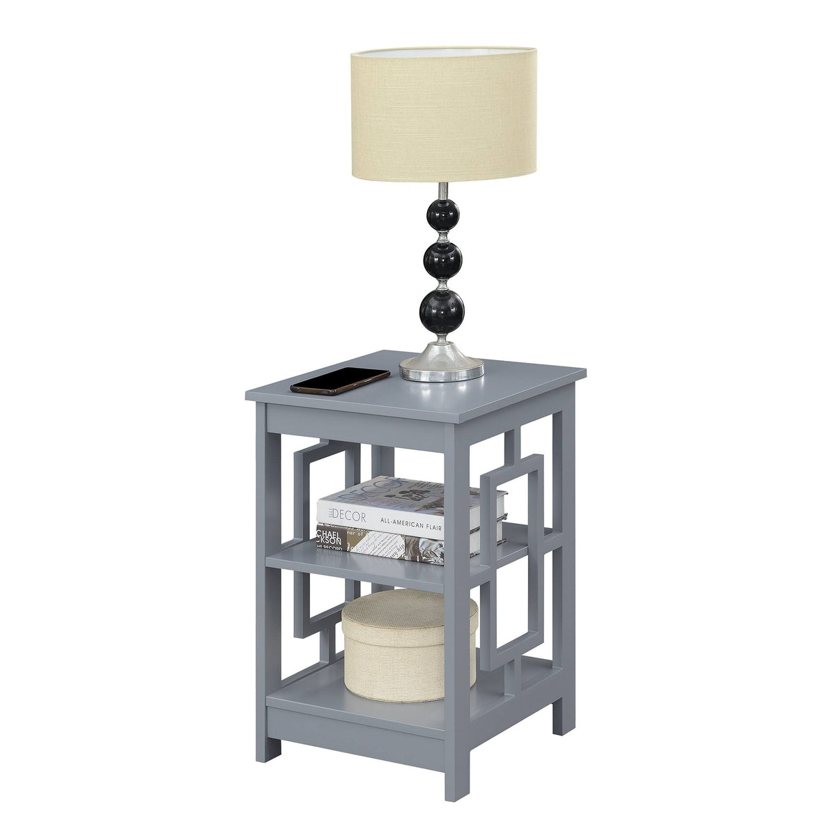 Black Square End Table O82286