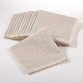 Natural Lace Trimmed Dinner Napkin Set of 12 Q97218