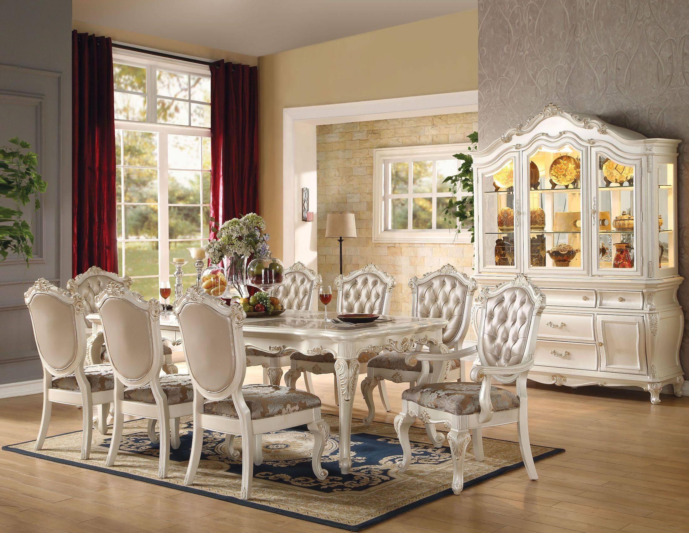 Rose Gold PU Arm Chair Set-2 C5614