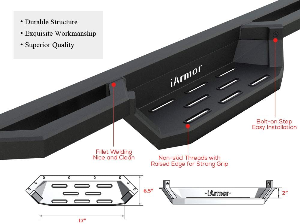 Drop Steps Running Boards Rocker Slider for Toyota Tundra Double Cab H860
