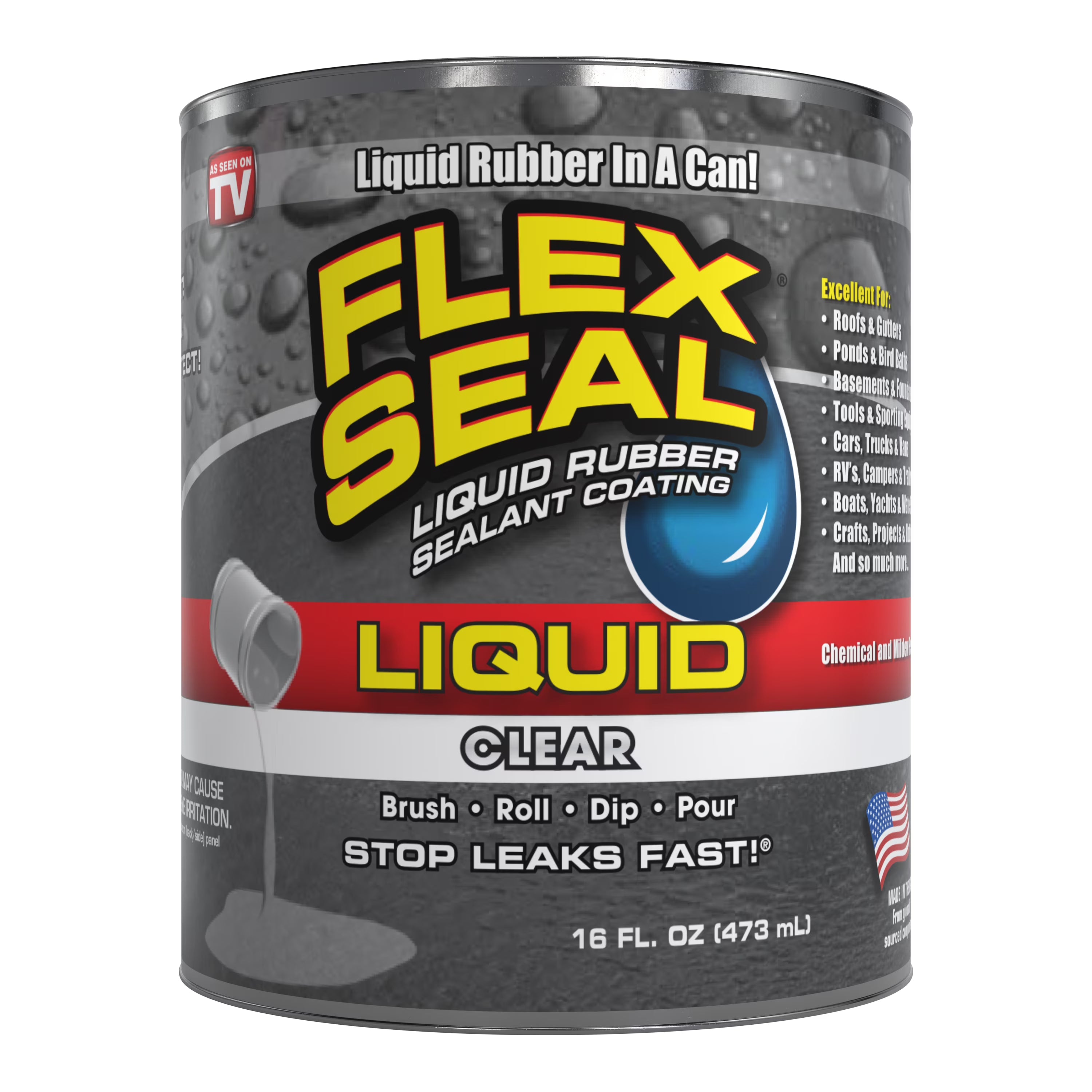 Clear Liquid Rubber Sealant Coating, 16 oz W33847