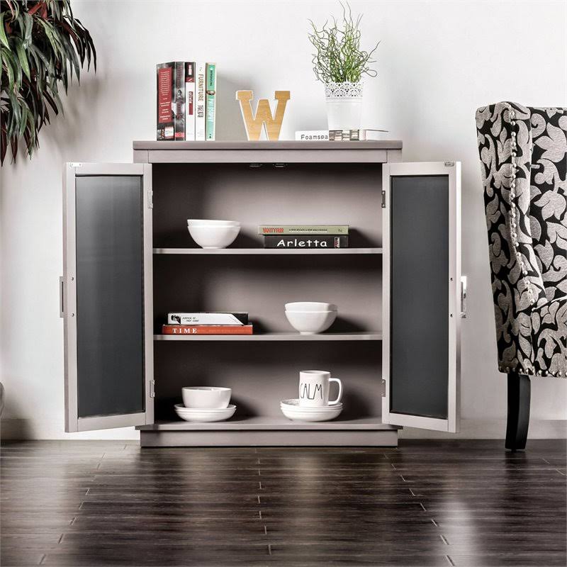 Gray Wood Accent Chest Z765