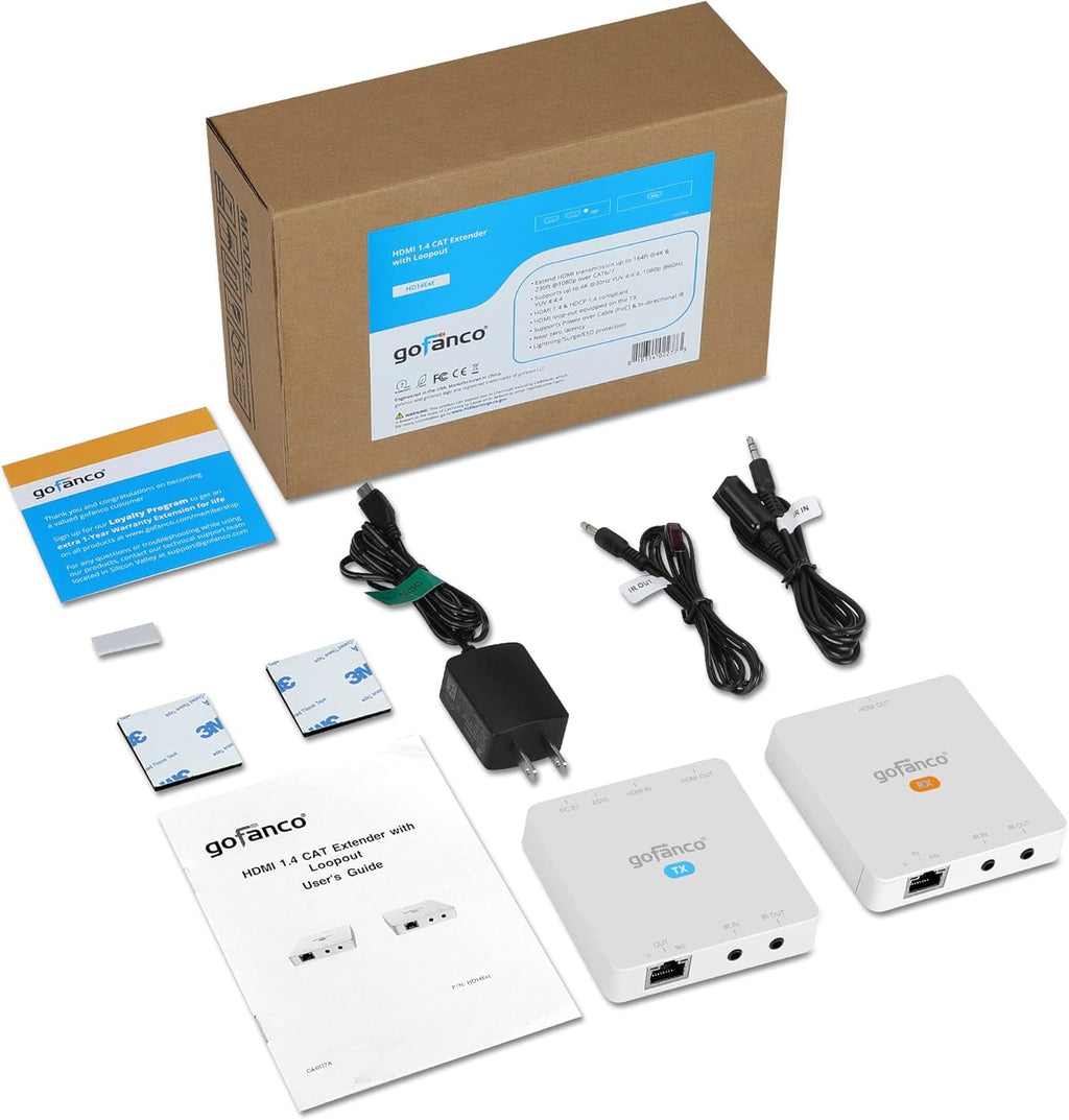 4K 30Hz HDMI CAT6 Extender with Loopout, PoC, Dual IR, EDID V41520