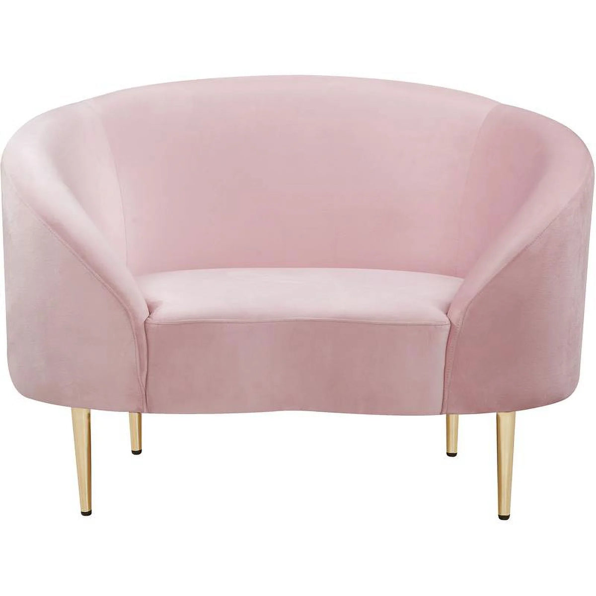 Pink and Gold Velvet Accent Chair B521