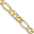 14K Yellow Gold Figaro Chain Necklace, 20 Inch J559