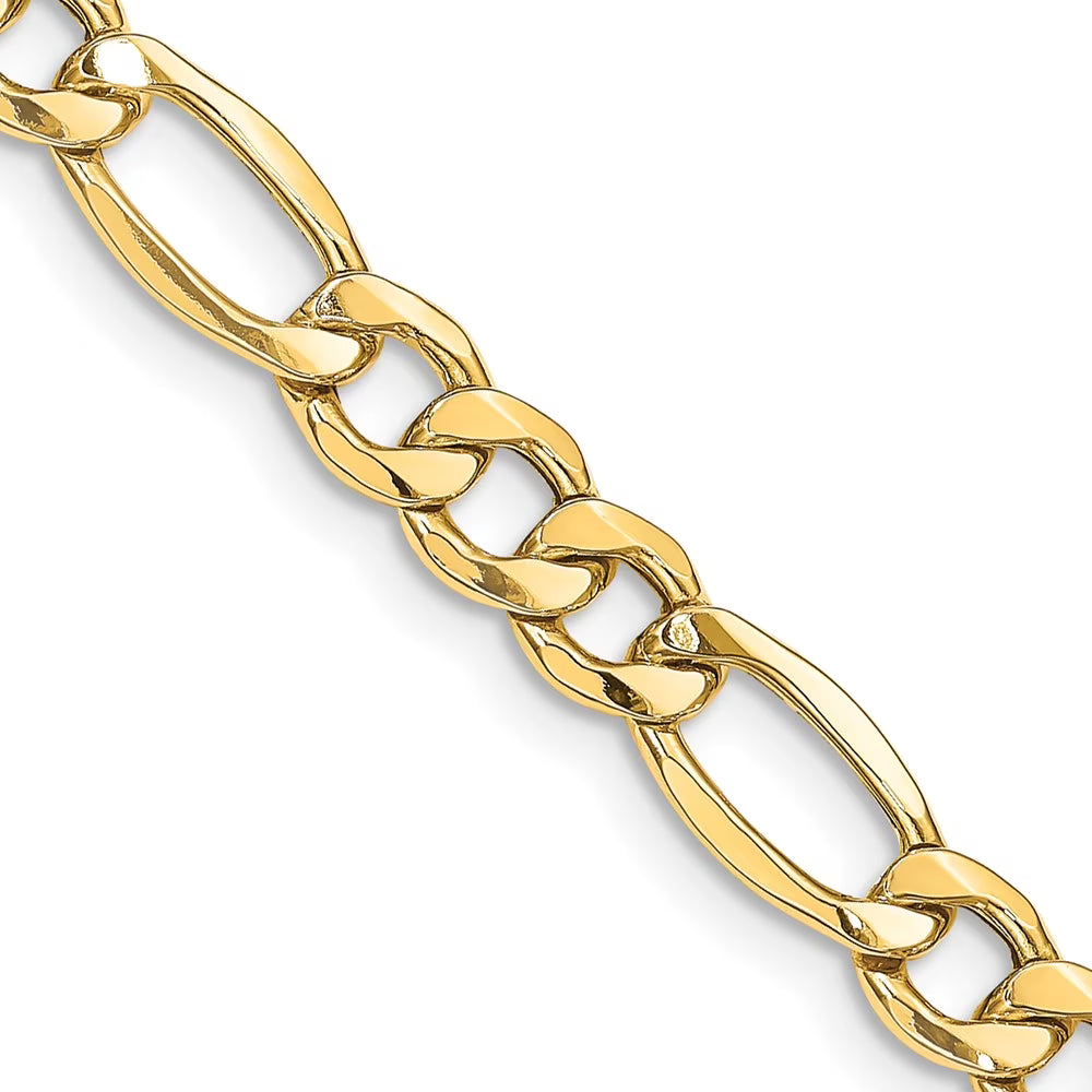14K Yellow Gold Figaro Chain Necklace, 20 Inch J559
