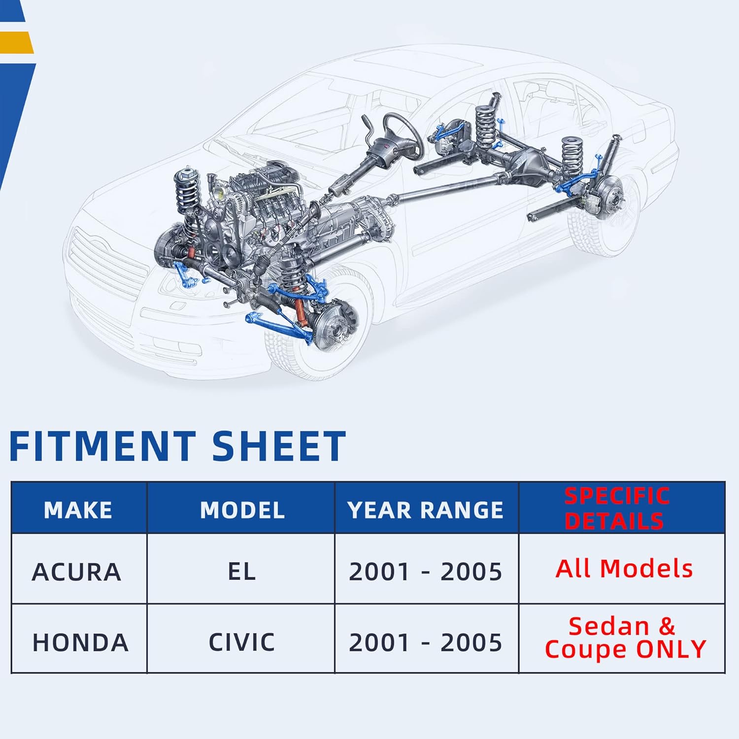 8-Piece Front Lower Control Arm Kit V574