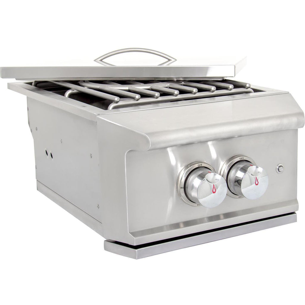 Built-In Liquid Propane Power Burner With Wok Ring, Stainless Steel Lid J246