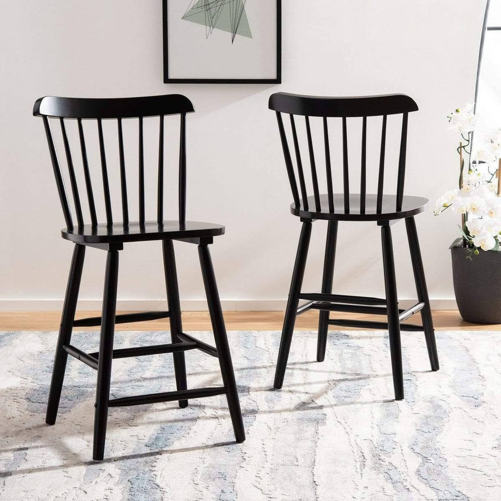 Black Bar Stool Set of 2 W1561