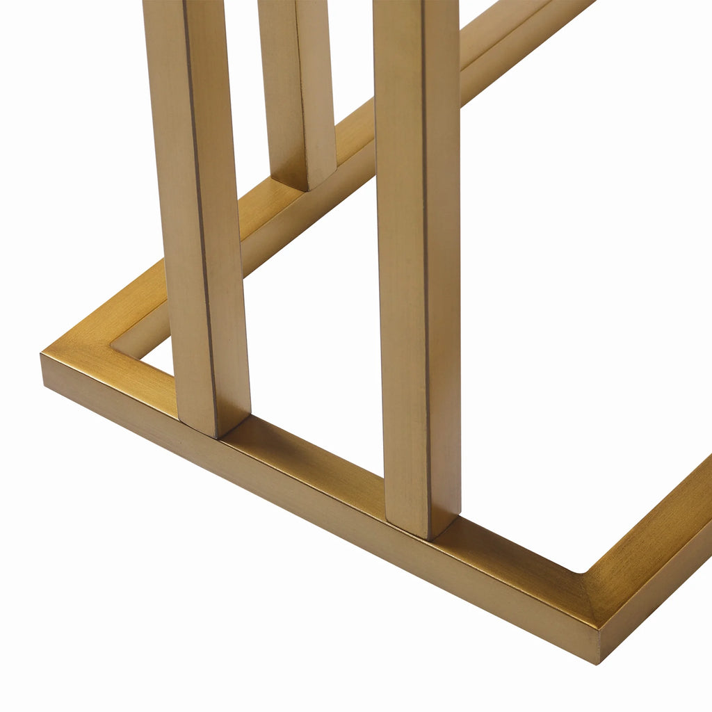 Marble-Look C Shape Side Table W449281