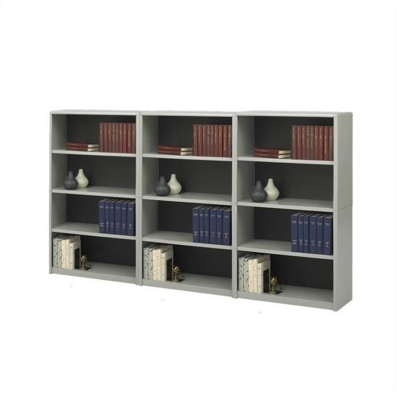 Grey Steel Wall Bookcase X9754
