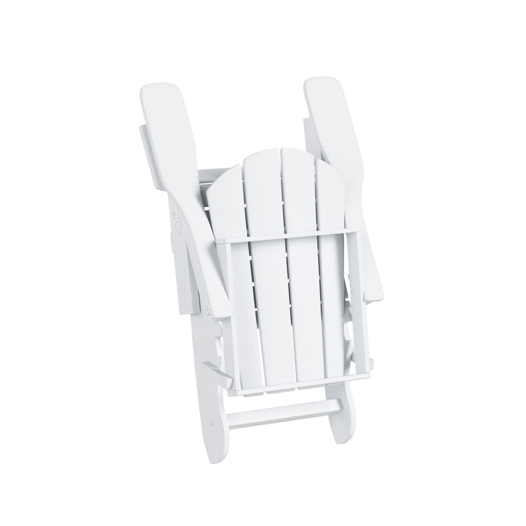 White 8 Pcs Outdoor Folding HDPE Adirondack Patio Chairs T685